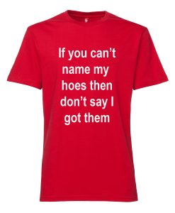 If You Can’t Name My Hoes Then Don’t Say I Got Them T-shirt