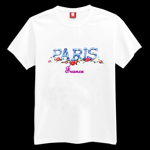 Paris France Flowers T-shirt