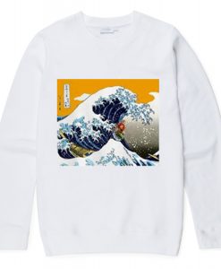 Great Wave Off Kanagawa Parody Sweatshirt