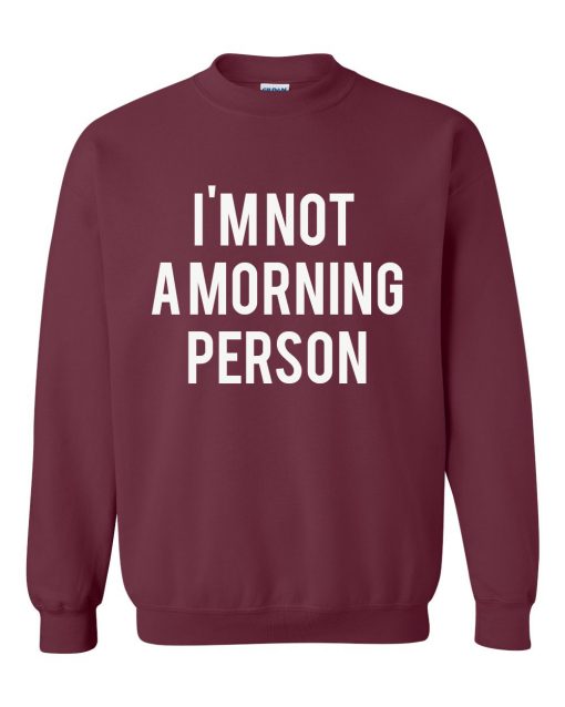 I am not a morning person Sweatshirt