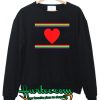 Rainbow Stripe Heart Sweatshirt