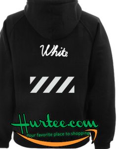 White Line Hoodie Back