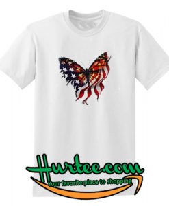 Butterfly American Flag Independence Day shirt