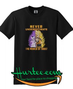 Goku never underestimate the power of trust shirt