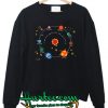 Planets Solar System And Satrs Sweatshirt