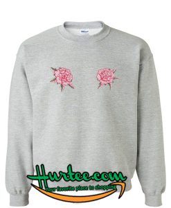 Rose Floral Print Sweatshirt