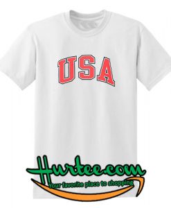 USA red font t-shirt