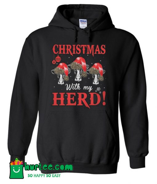 Christmas With My Herd Cows Hoodie