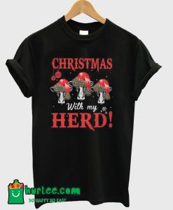 Christmas With My Herd Cows T Shirt