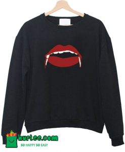 Halloween Red Lips Vampire Kiss Sweatshirt