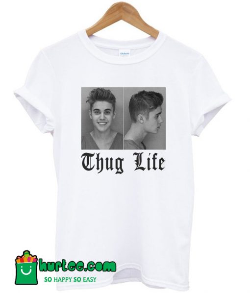 Justin Bieber Thug Life Mugshot T-Shirt