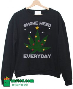 Smoke Weed Everyday Cannabis Christmas Sweatshirt