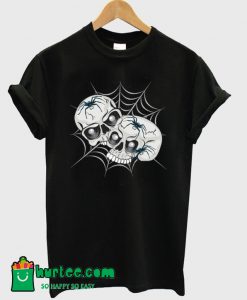 Spider Web Skulls T Shirt