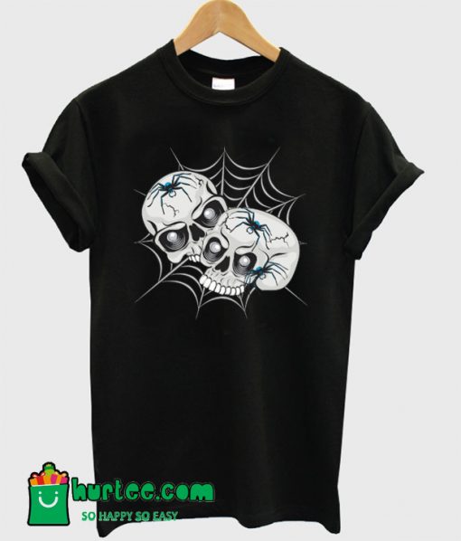 Spider Web Skulls T Shirt