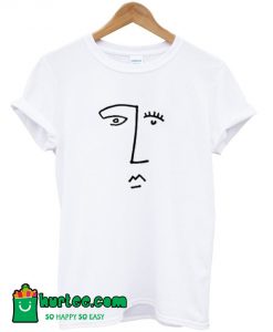 Artistic Line Drawing Abstract Face T-Shirt