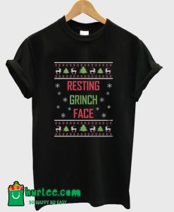 Resting Grinch Face Christmas T-Shirt