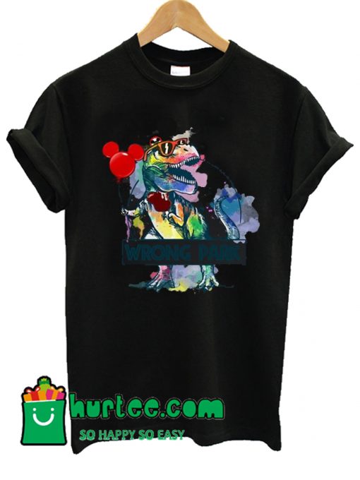 Dinosaur Rex Mickey mouse Wrong Park T Shirt