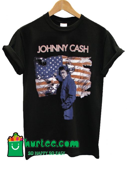 Johnny Cash USA Flag T shirt