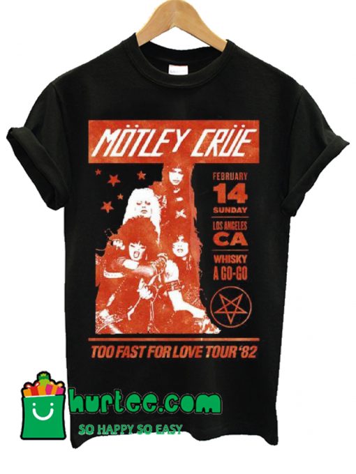 Motley Crue Too Fast for Love 1982 Tour T shirt