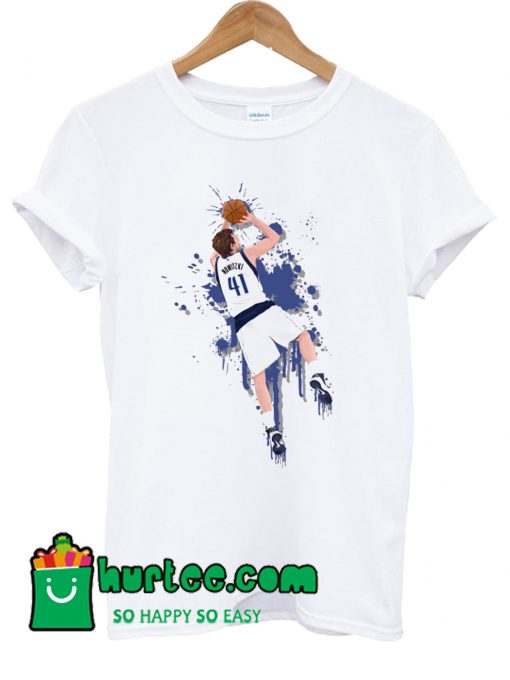 Dirk Nowitzki Artwork Basketball T shirt