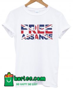 Free Assange Union Jack T shirt