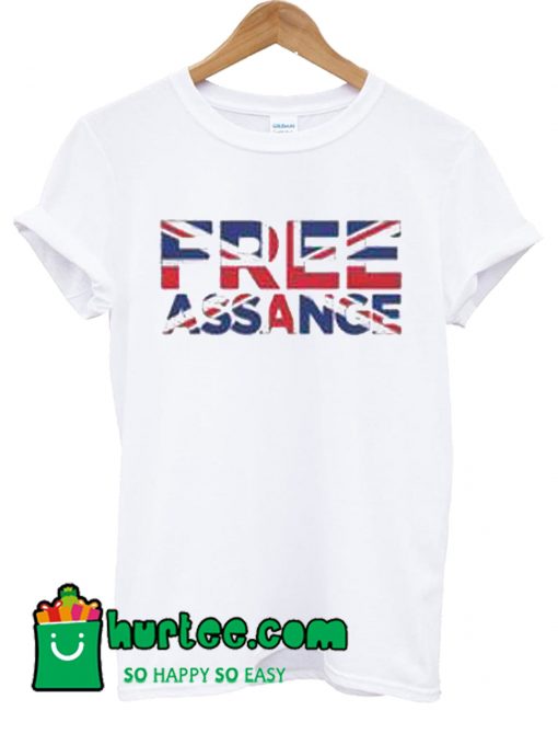 Free Assange Union Jack T shirt