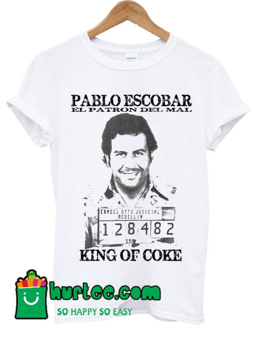 Pablo Escobar King Of Coke Mug Shot El Patron T shirt