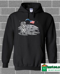 Astronaut Golf Flag Moon Hoodie