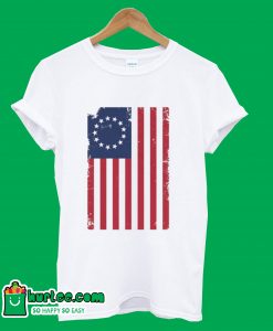 Betsy Ross Flag Distressed T-Shirt-