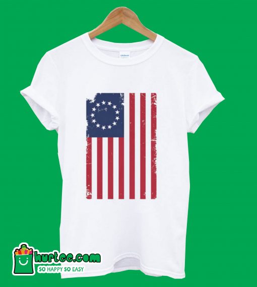 Betsy Ross Flag Distressed T-Shirt-