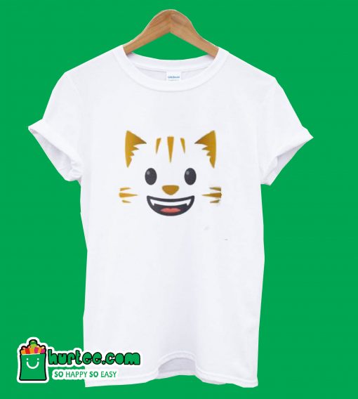 Emoji Cute Grinning Cat T-Shirt