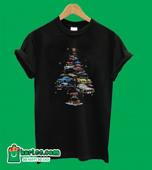 Mustang Car Christmas Tree T-Shirt