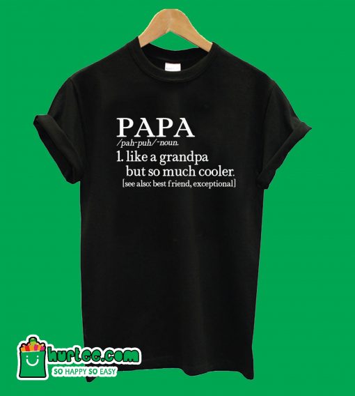 Papa Like A Grandpa But So Much Cooler T-Shirt