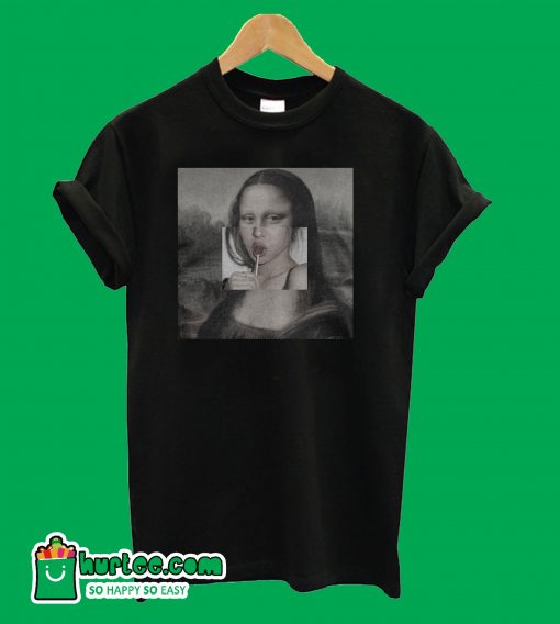 Mona Lisa Lollipop Lips T shirt