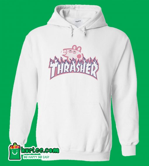 Peppa Pig X Thrasher Parody Hoodie