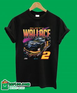 Rusty Wallace Black Vintage Car T shirt