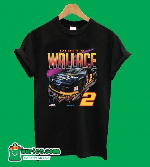 Rusty Wallace Black Vintage Car T shirt