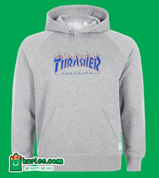 Thrasher Magazine Patriot Flame Ash Heather Hoodie