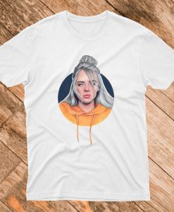 Billie Eilish With Orange Hoodie T Shirt