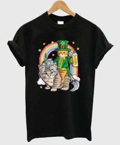 Caticorn Cat Unicorn Leprechaun St Patricks Day T Shirt