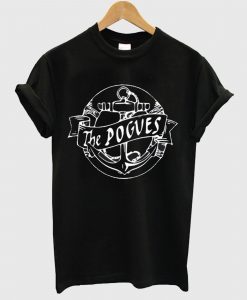 New THE POGUES Logo Punk Irish Rock Band Men's Black T Shirt