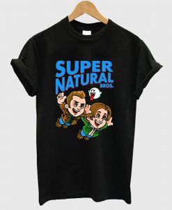 Super Natural Bros Black T Shirt