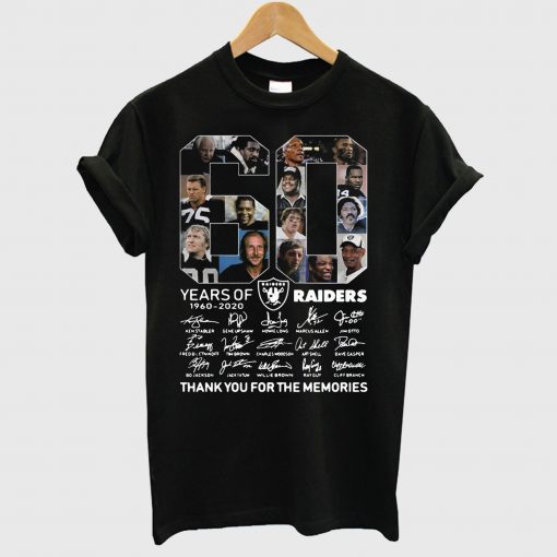 60 Years Of Oakland Raiders 1960-2019 T Shirt