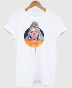 Billie Eilish With Orange T Shirt