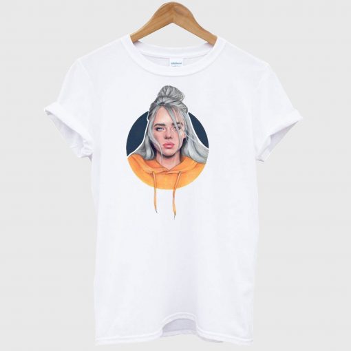 Billie Eilish With Orange T Shirt