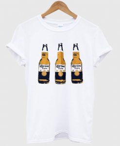 Corona Extra Men’s White Beer Logo T Shirt