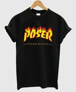 Poser Font Thrasher T shirt