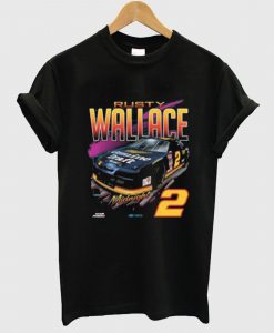 Rusty Wallace Black Vintage Car T Shirt