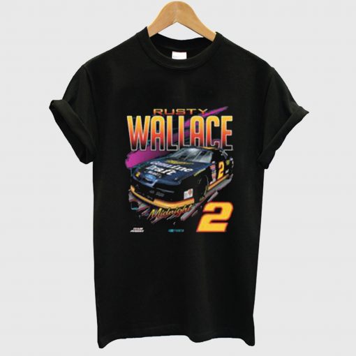 Rusty Wallace Black Vintage Car T Shirt