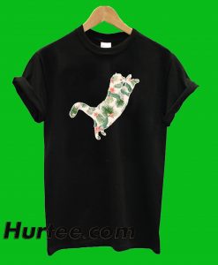 Cat Hawaii Flowers T-Shirt